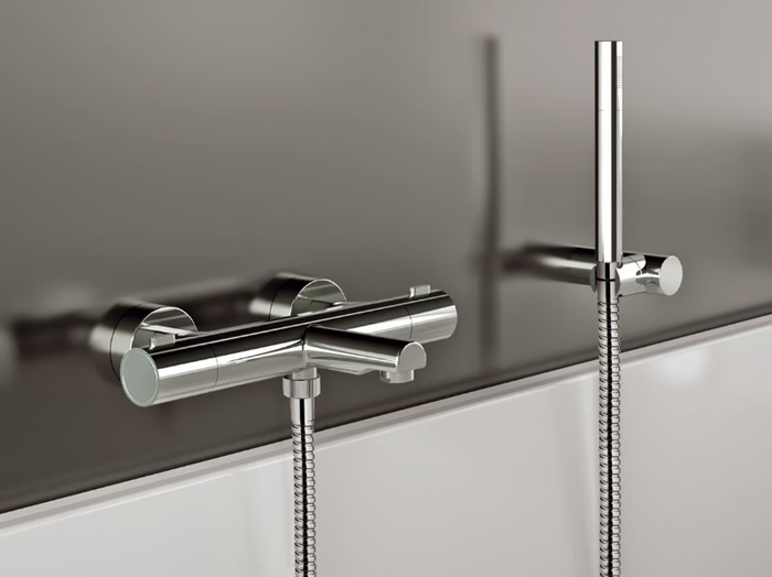 X-FACTOR - Single handle thermostatic bathtub mixer with hand shower _ Daniel Rubinetterie